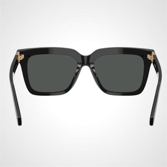 New VERSACE Sunglasses Black Acetate Square 56mm Gold Medusa Womens Authentic